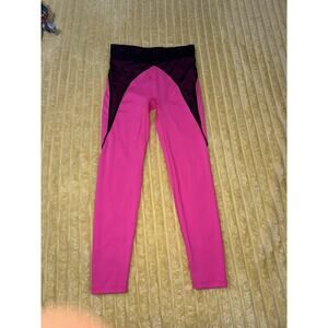 Women’s Fluorescent Pink And Black Leggings X- Fenty Size Large